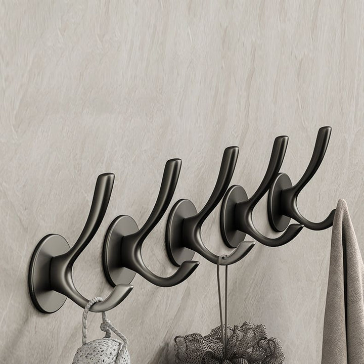 BowLift | 10-piece Bathroom Accessory Set Modern Matte Grey Bathrobe Hooks