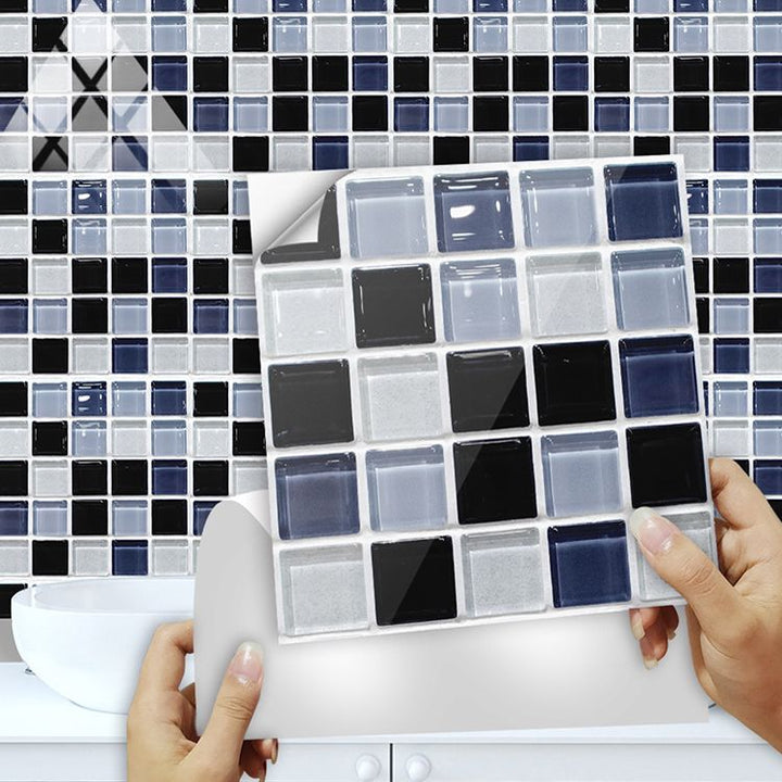 BowLift | Square Peel and Stick Tile Grid Mosaic Tiles Interior Wallpaper