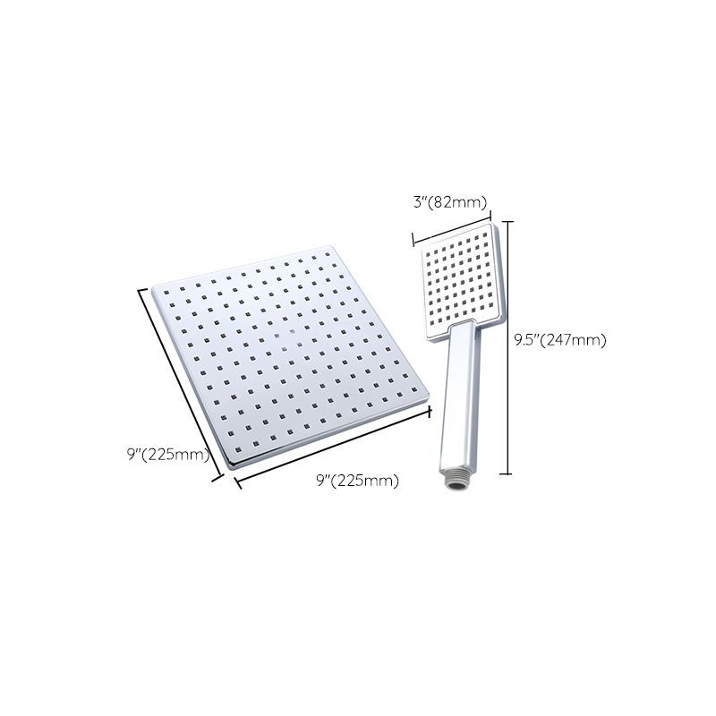 BowLift | Square Shower Head Combo Large Shower Head with Hand Shower