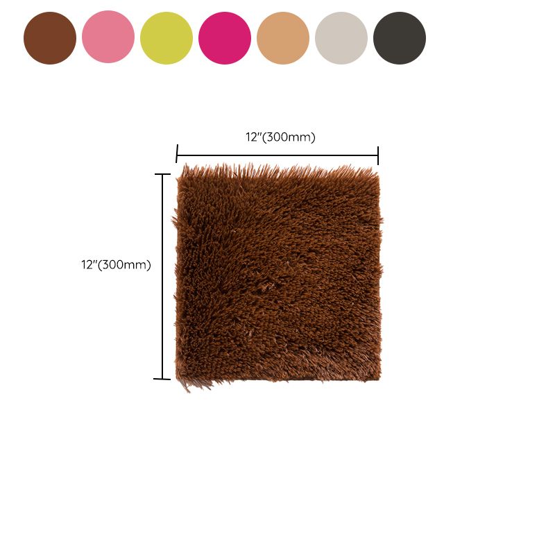 BowLift | Basic carpet tiles solid color long pile square bedroom carpet tiles