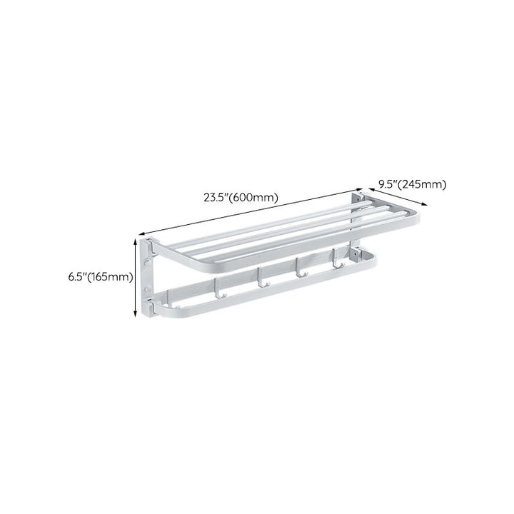 BowLift | Modern Bathroom Accessory Set Towel Bar Bathroom Shelf White Bathroom Accessory Set