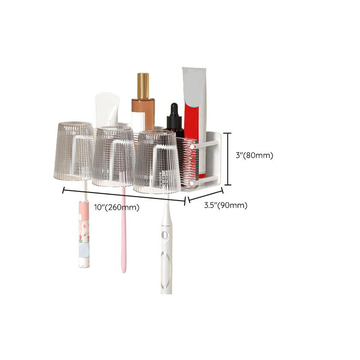 BowLift | White metal and acrylic bathroom accessories as single item or in set with bathroom shelf