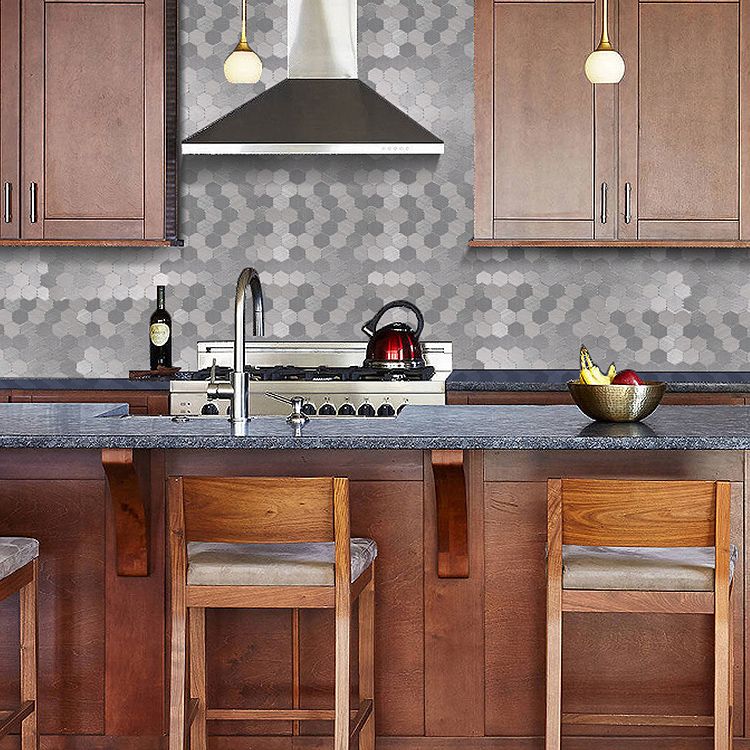 BowLift | Subway Tile Wallpaper Contemporary Peel and Stick Wall Tile with Metal Look