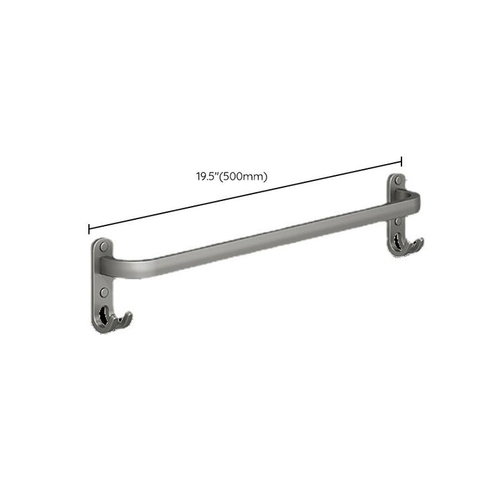 BowLift | 2-piece modern bathroom accessory set made of aluminum matte gray towel bar