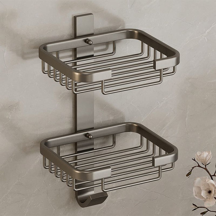 BowLift | Modern Bathroom Accessory Set Shelf Black/Silver/Grey Bathroom Accessories Set