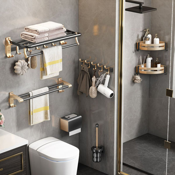 BowLift | 7-piece traditional bathroom accessory set aluminum bathroom accessory set