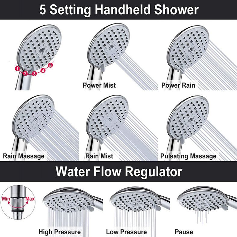 BowLift | Square Shape Double Shower Heads Modern Home Metal Double Shower Heads