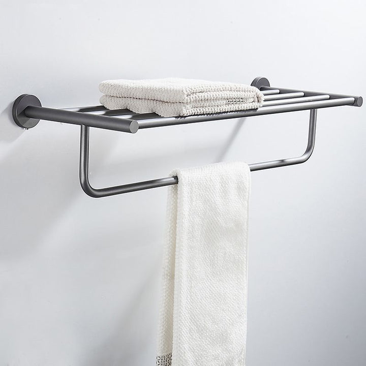BowLift | Traditional Gray Brass Bathroom Hardware Set Towel Bar Bathroom Hardware Set