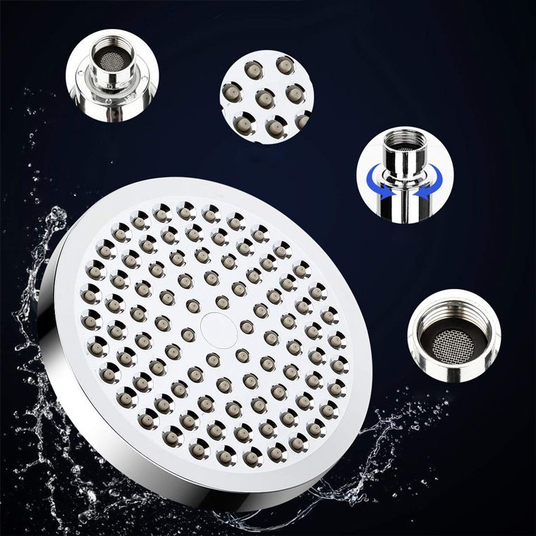 BowLift | Modern Dual Shower Head Square High Arch Shower Head Combination in Silver