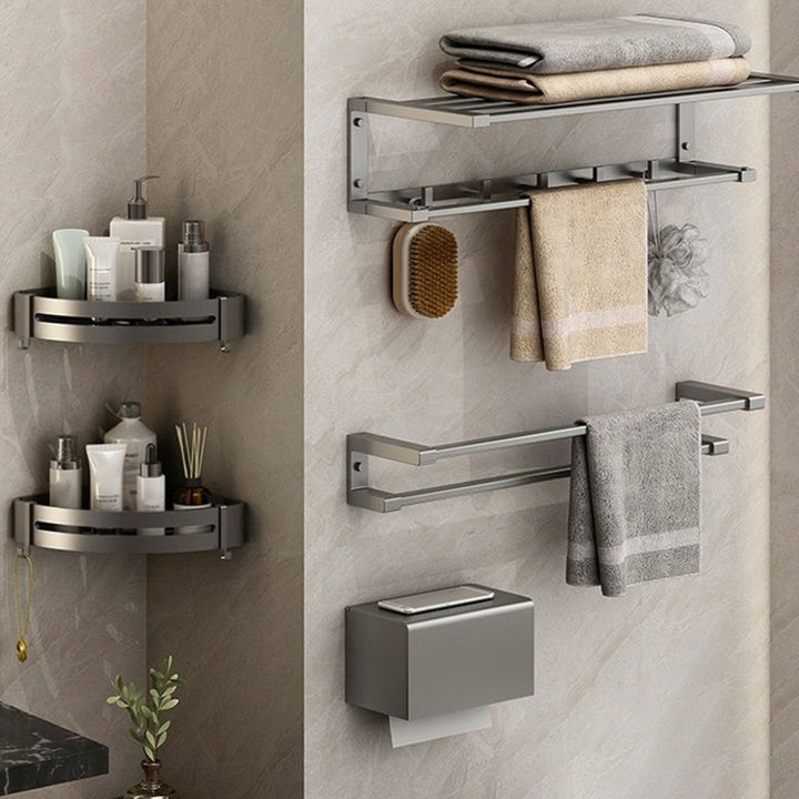 BowLift | Modern Bathroom Accessory Set Gray Bathroom Accessories Hardware Set