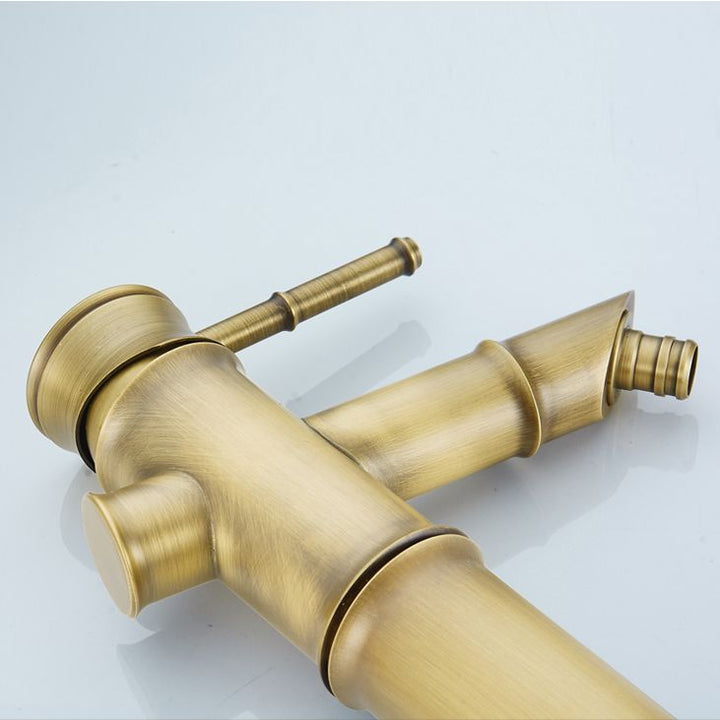 BowLift | Farmhouse Vessel Sink Faucet Copper 1-Handle Low Arc Vessel Faucet for Bathroom