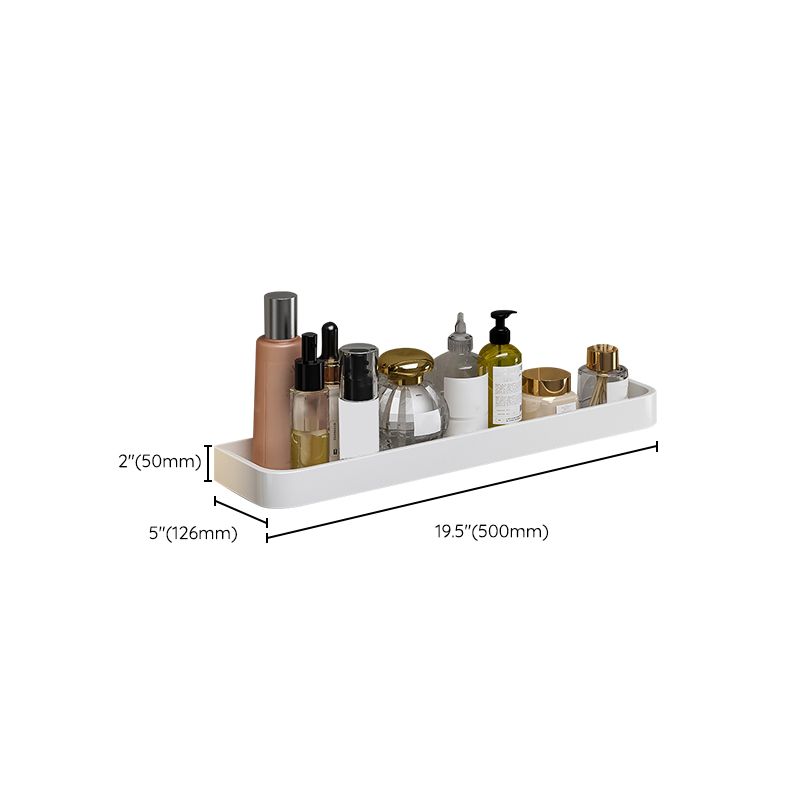 BowLift | Contemporary Bathroom Accessory Set Metal Bath Shelf in White