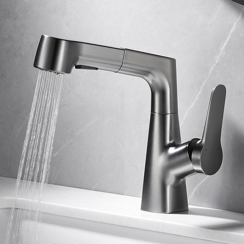 BowLift | Bathroom vessel faucet high arc three-way spout single-handle faucet with pull-out sprayer