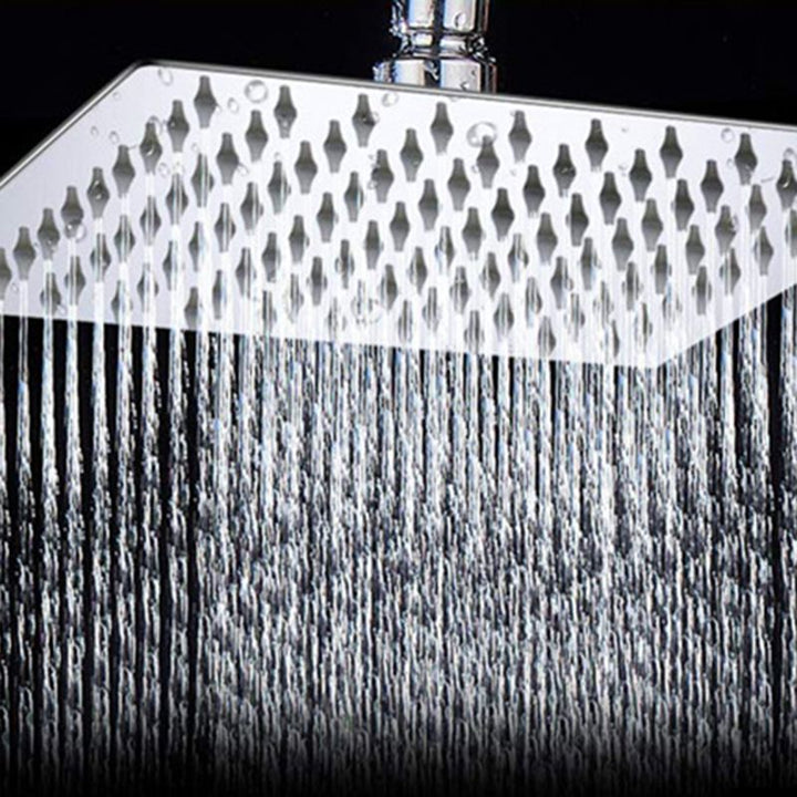 BowLift | Modern Style Dual Shower Head 9-Spray Silver Wall Mount Shower Head