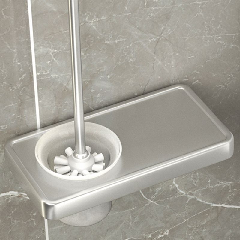BowLift | Modern Bathroom Accessories Set Silver Bathroom Shelf Towel Holder Bathroom Accessories Kit