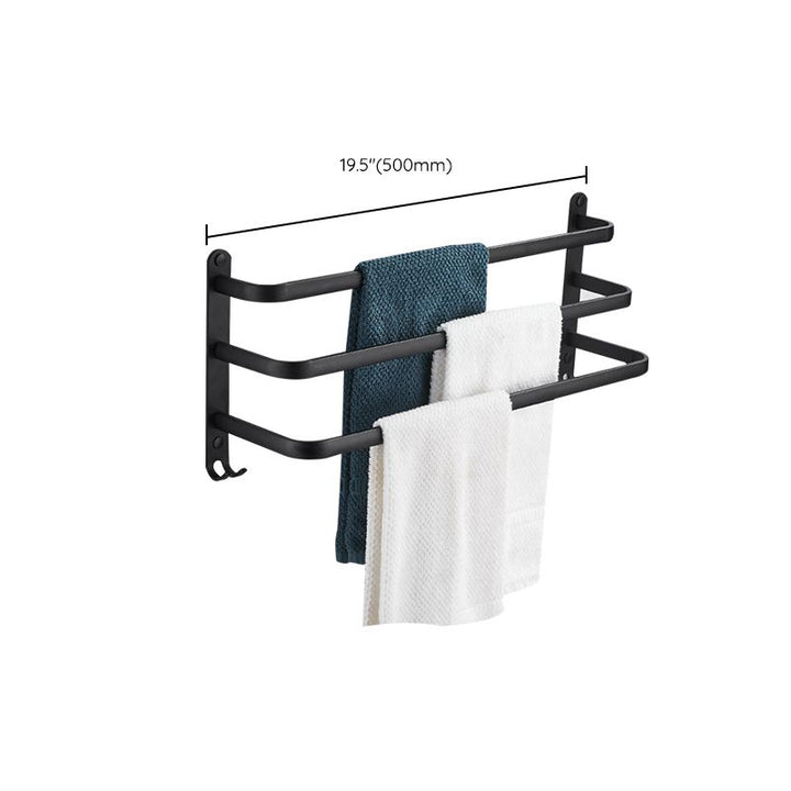 BowLift | Modern black aluminum bathroom accessory set towel bar bathroom fittings