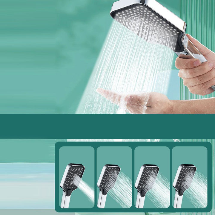 BowLift | Rectangular Print Shower Head 4-Adjustable Water Flow Hand Shower