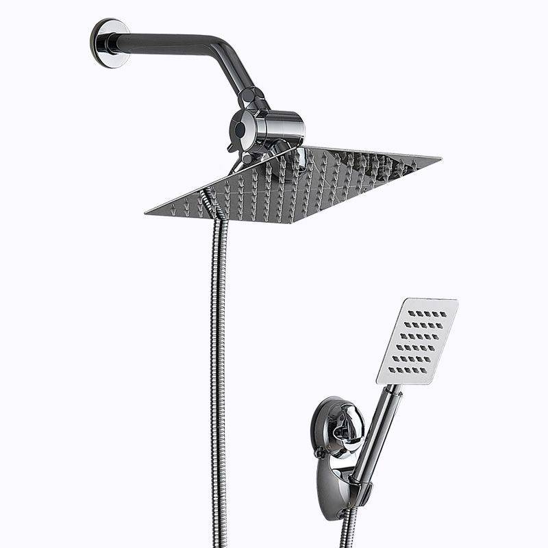 BowLift | Square Metal Double Shower Heads Modern Shower with Shower Hose