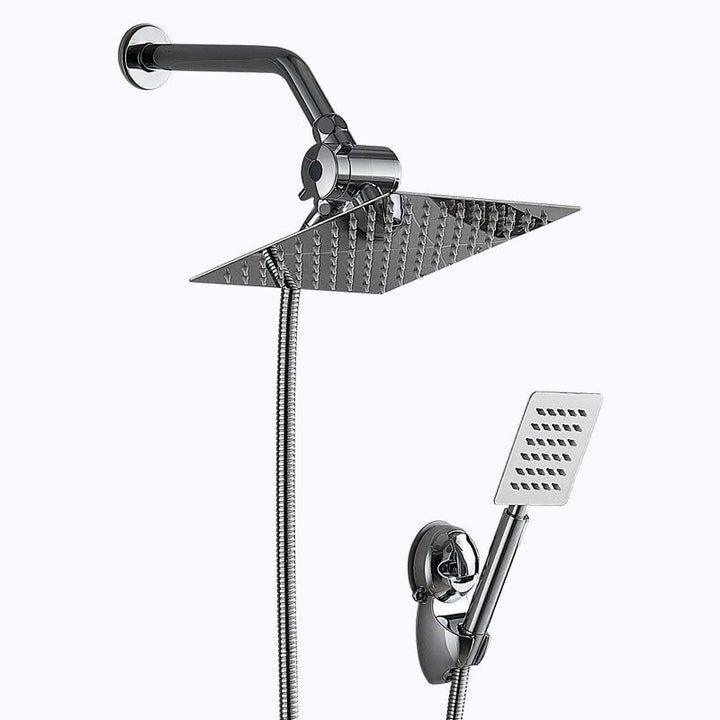 BowLift | Square Metal Double Shower Heads Modern Shower with Shower Hose