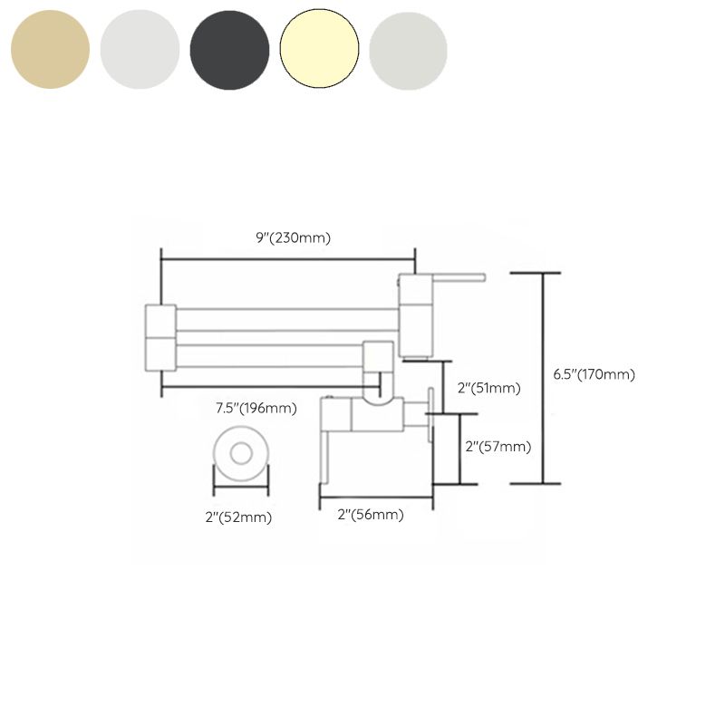 BowLift | Beautiful Wall Mounted Brass Fixtures Stain Resistant Wall Mounted Bathroom Faucet