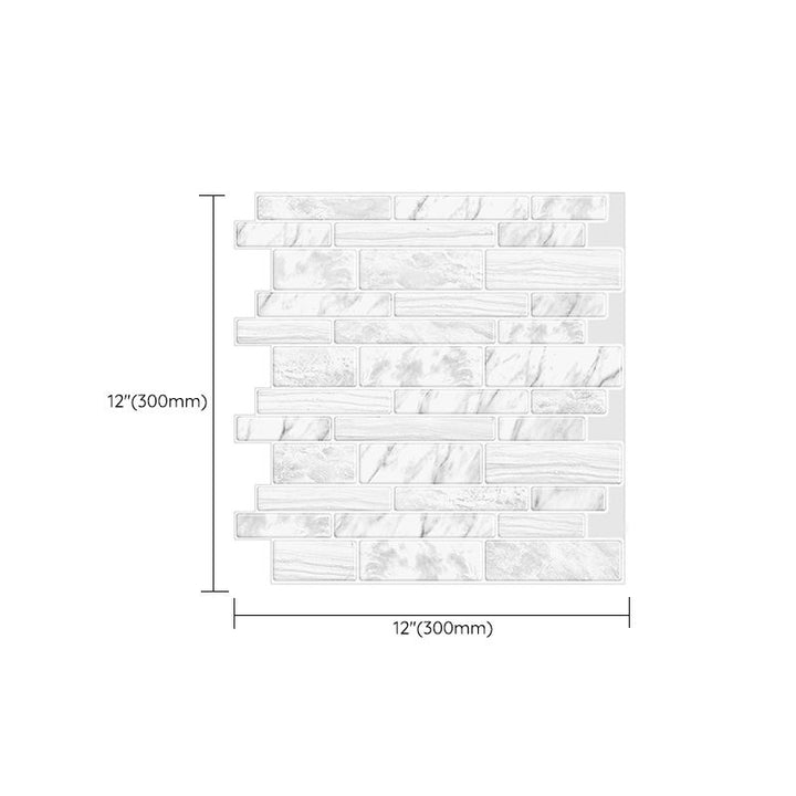 BowLift | Square Peel & Stick Tile Stone Composite Subway Tile for Backsplash Wall