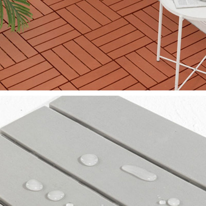 BowLift | 30 cm X 30 cm 4-Slat Square Deck/Patio Floor Tiles Snap Fit Installation Floor Tiles