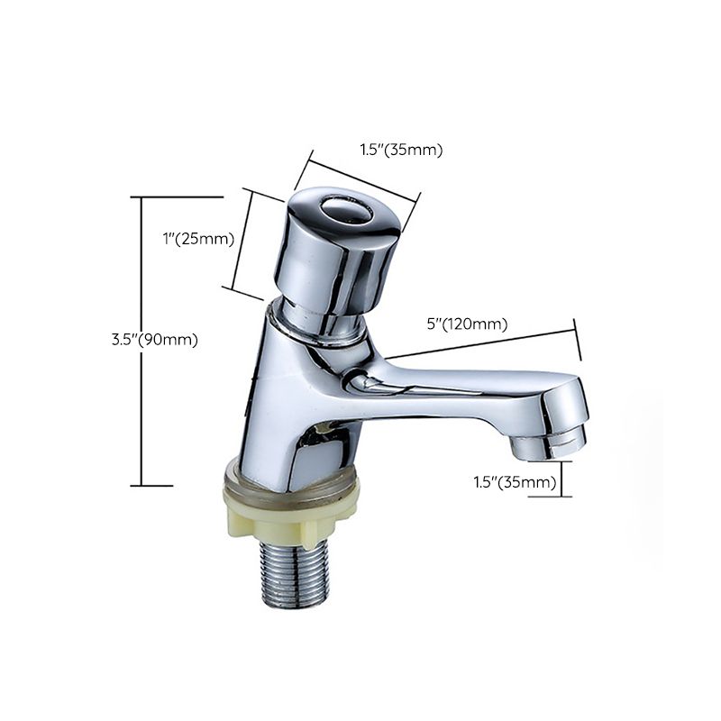 BowLift | Modern sink faucet with brass knob handle, low arc, washbasin faucet