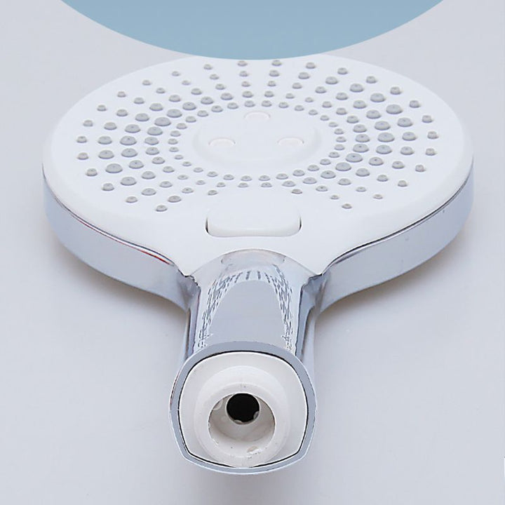 BowLift | Basic Shower Head Round Plastic Handheld Shower Head in Silver
