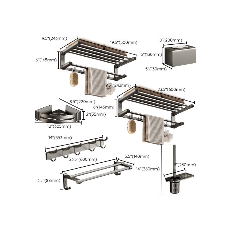 BowLift | Modern Bathroom Accessories Set Adhesive Mount Bathroom Accessories Set