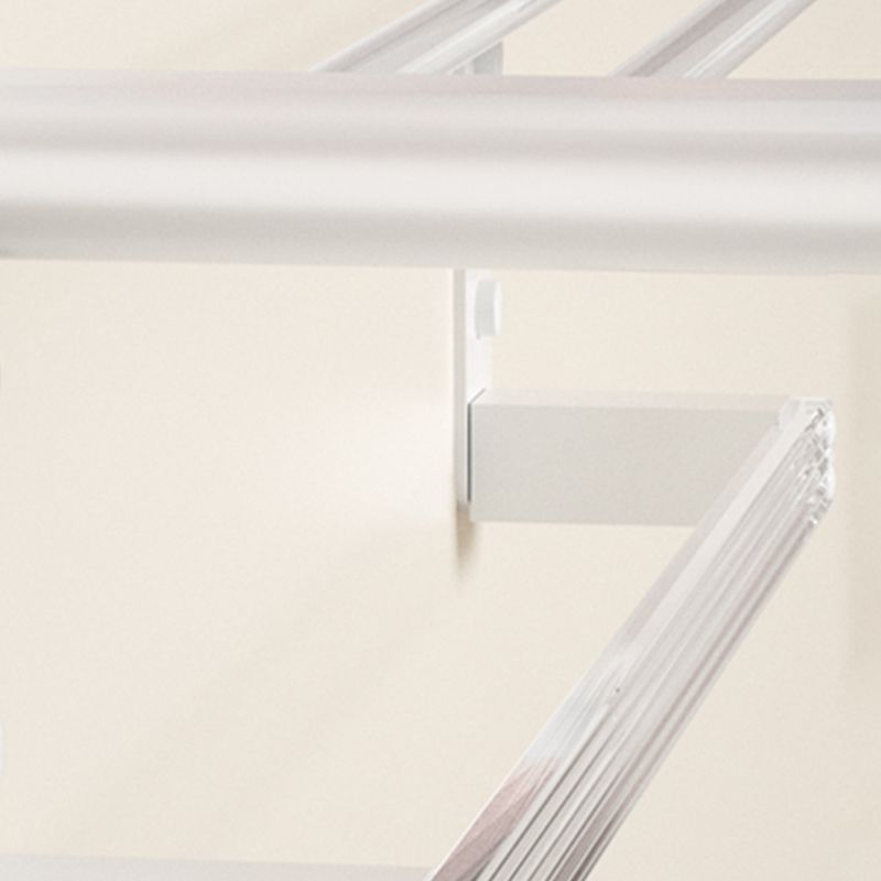 BowLift | White Bathroom Accessory Set Metal & Acrylic Bathroom Set with Bath Shelf/Towel Hook