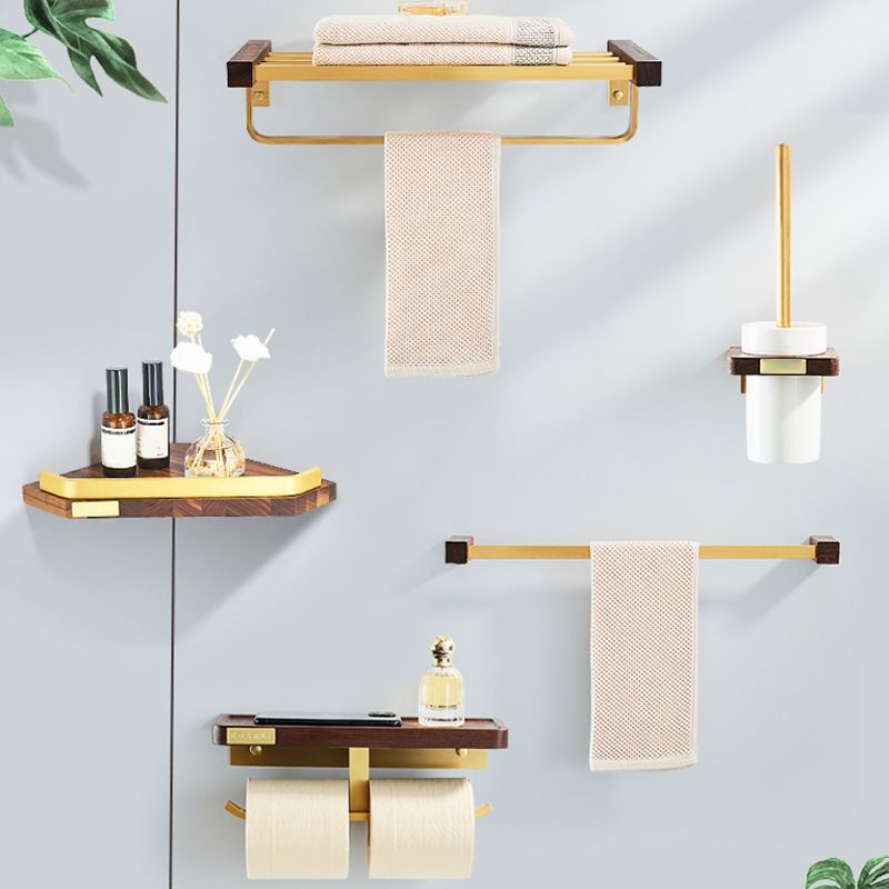BowLift | Modern Gold Bathroom Accessory Set Bathroom Shelf Paper Holder Bathroom Accessory Set
