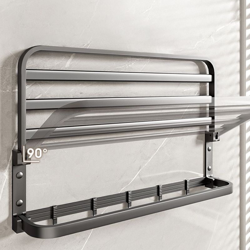 BowLift | Modern Bathroom Accessories Set Gray Towel Bar Bathroom Shelf Bathroom Hardware