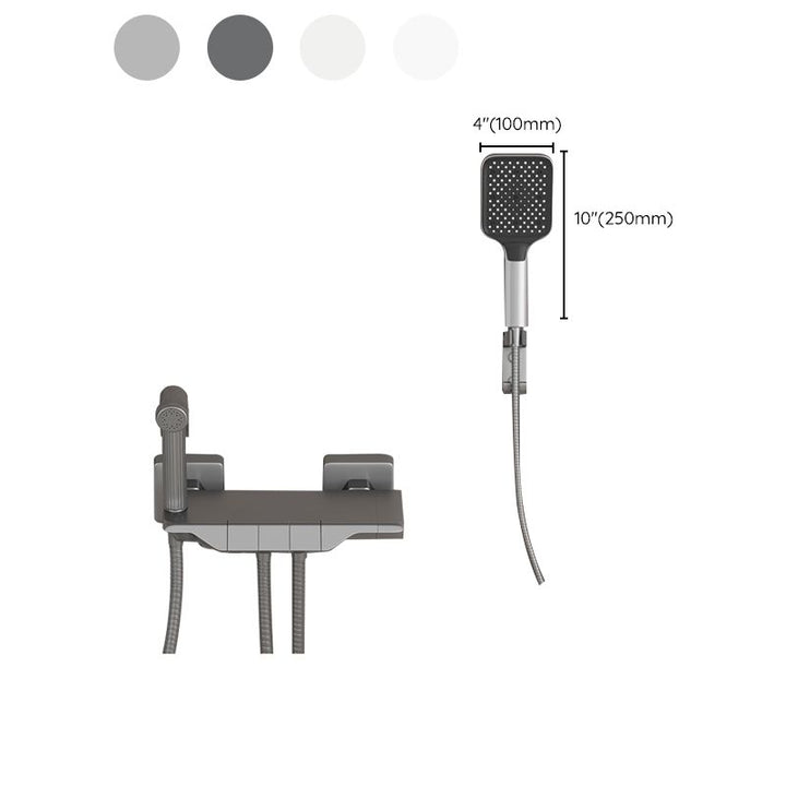 BowLift | Push-button shower system wall mounting hand shower square shower system with shower hose
