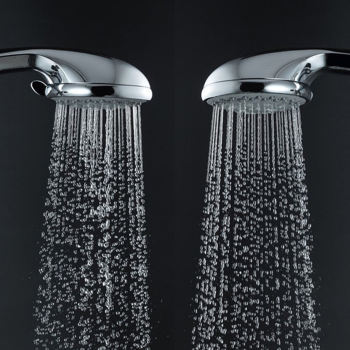 BowLift | Single Double Showerhead Square High Arc Showerhead Combo in Chrome