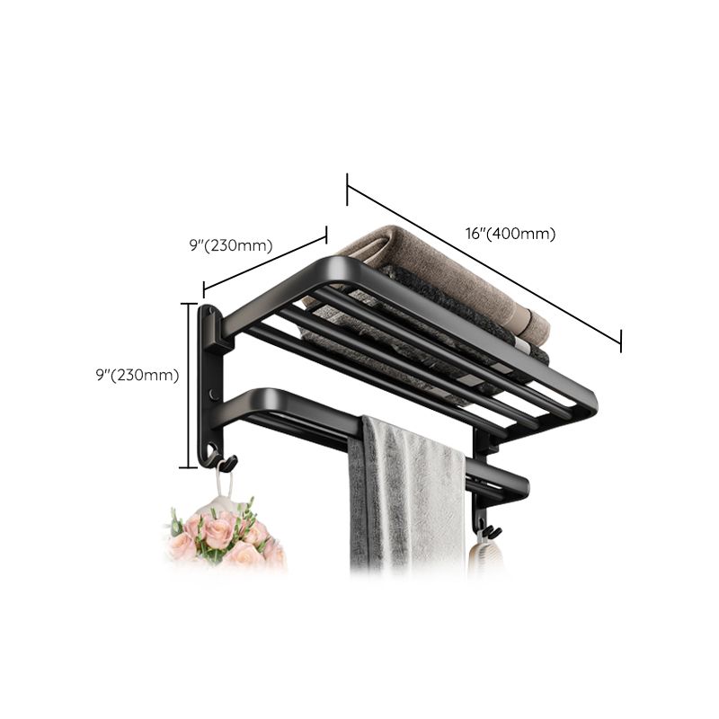 BowLift | Modern black bathroom accessory set Towel holder Bathroom fittings