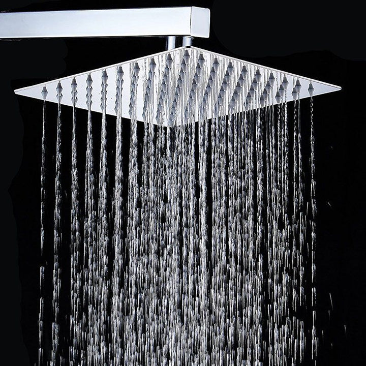 BowLift | Showerhead Square Wall Mounted Rain Spray Stainless Steel Showerhead