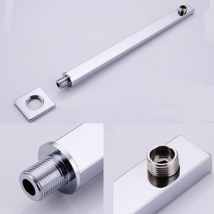 BowLift | Modern square solid shower head with shower arm wall-mounted shower head made of stainless steel