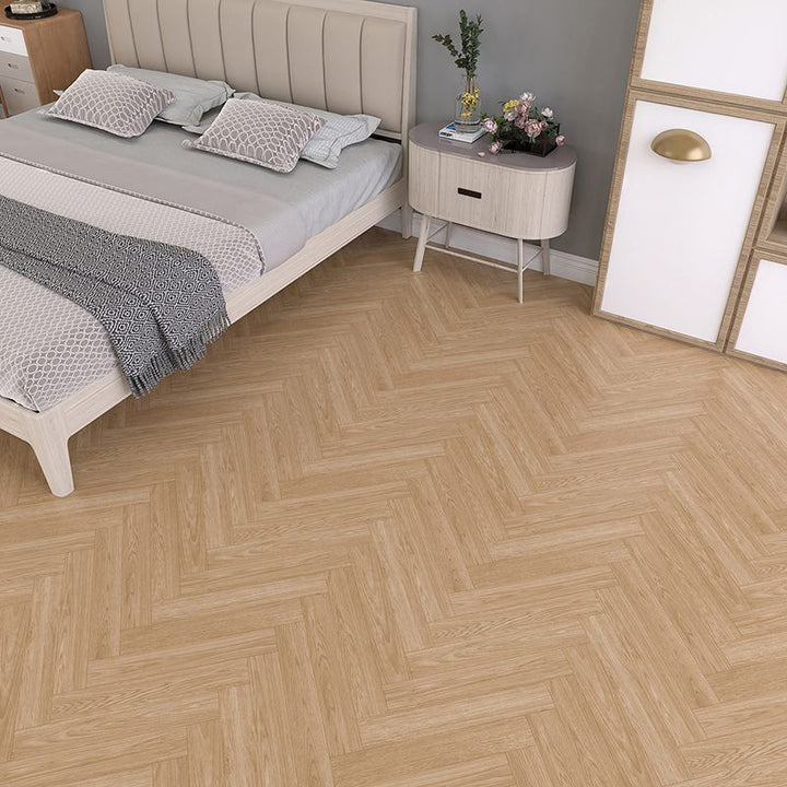 BowLift | Scratch-resistant plastic floor Rectangular fabric look square edge floor