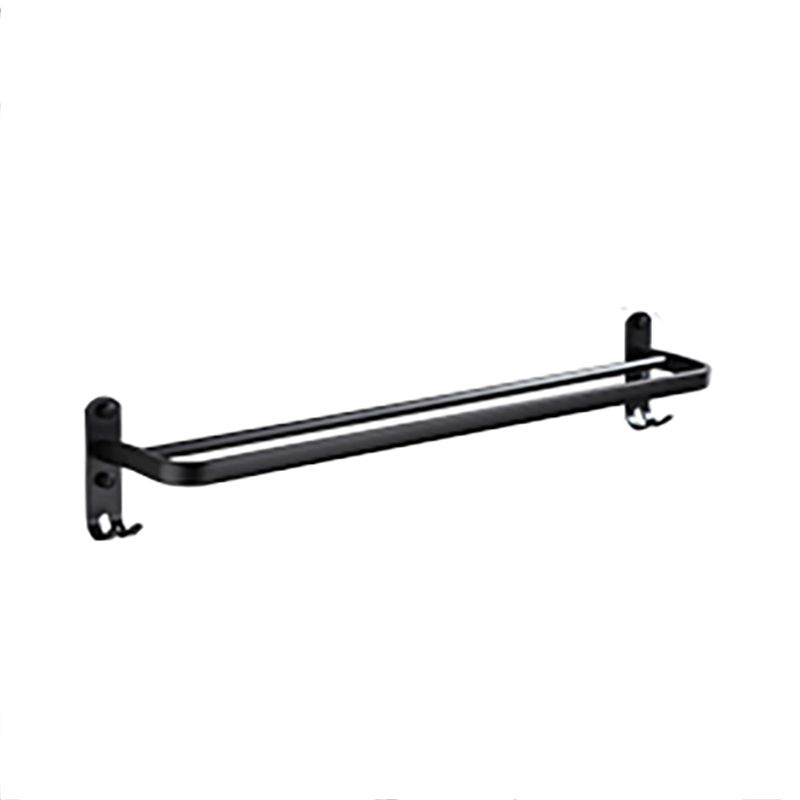 BowLift | Contemporary Bathroom Accessory Set Black Surface Bathrobe Hook/Towel Ring Bar