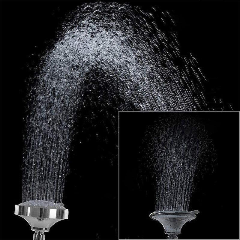 BowLift | Modern Shower Head Self-Cleaning Standard Round Shower Heads in Silver