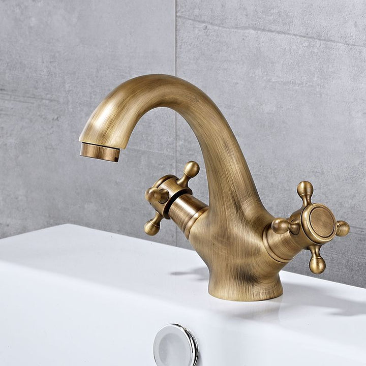 BowLift | Bathroom Accessories Faucet Double Cross Handle Low Arc Industrial Sink Faucet