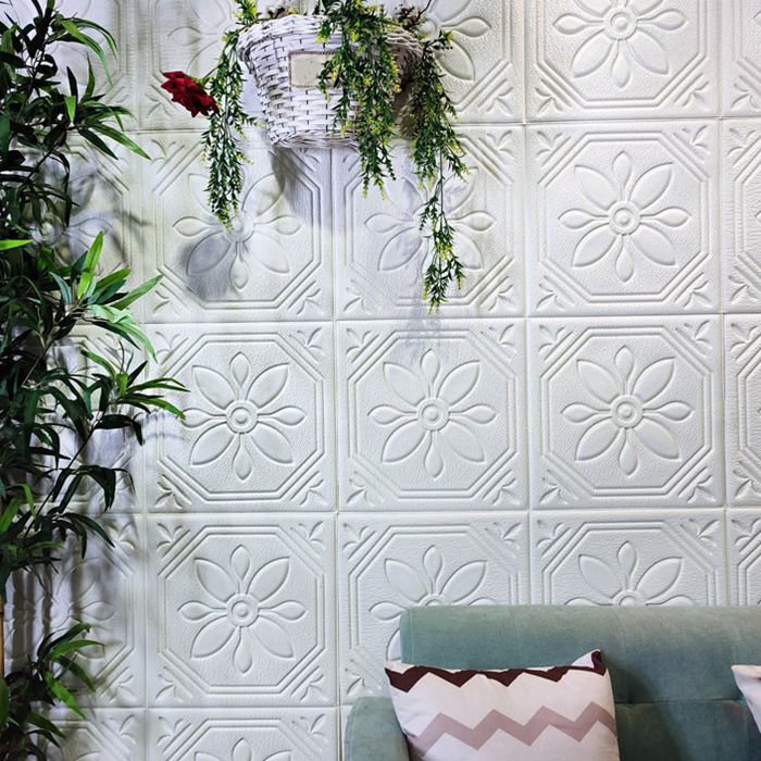 BowLift | Modern Wall Panel Floral 3D Print Peel and Stick Waterproof Wall Panels