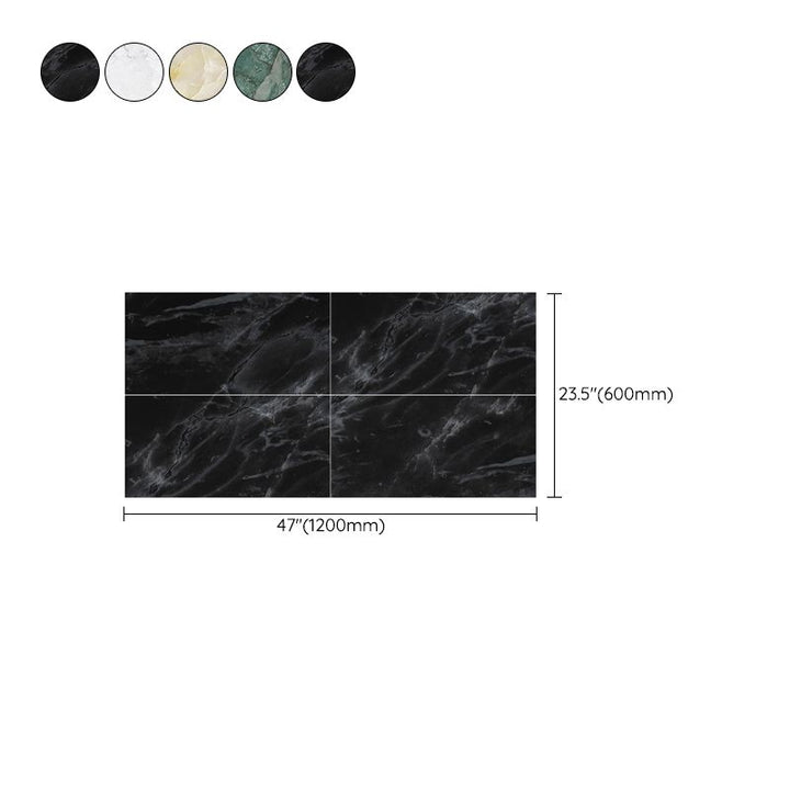 BowLift | Peel and Stick Vinyl Floor Dark Gloss Vinyl Floor with Square Edge