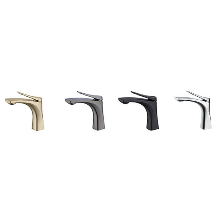 BowLift | Modern Vessel Faucet Brass Lever Handles Low Arc with Water Hose Bathroom Vessel Faucet