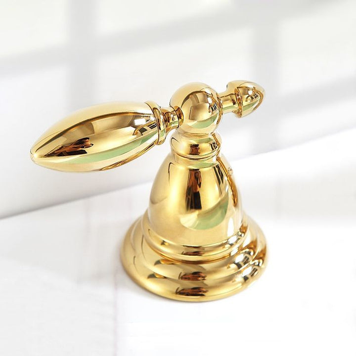 BowLift | European Style Widespread Sink Mixer Brass 2 Handle Bathroom Vessel Mixer with Hoses