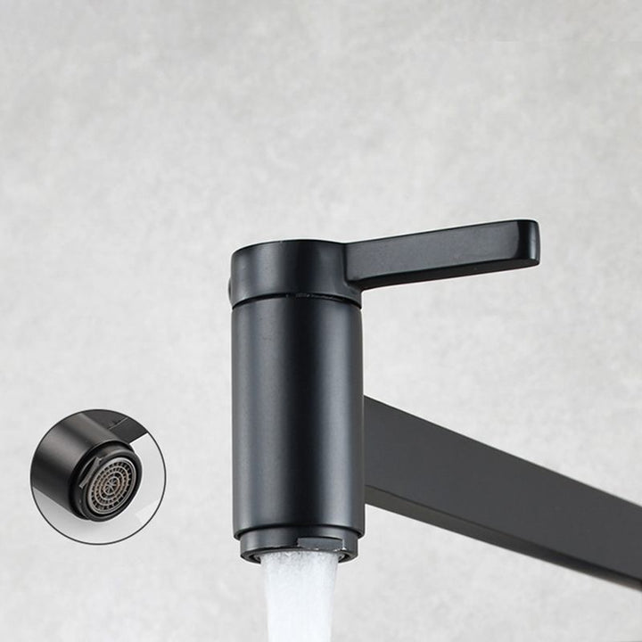 BowLift | 1-handle brushed nickel widespread faucet 1 hole wall-mounted bathroom faucet with brass