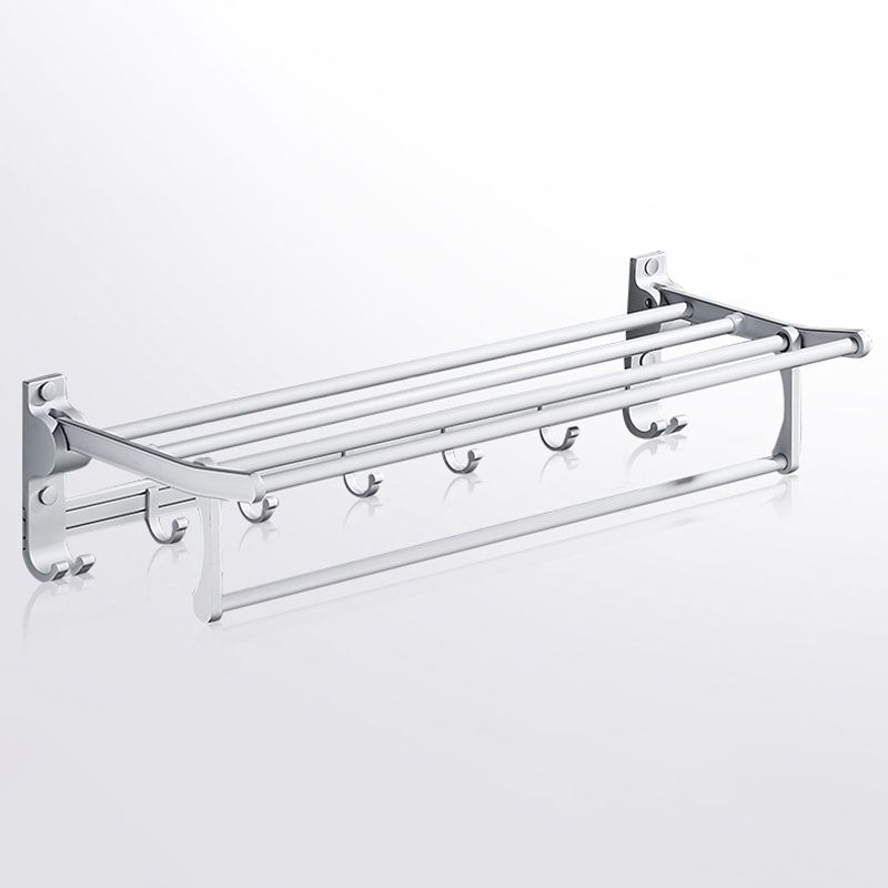 BowLift | Contemporary silver metal bathroom accessory set with towel holder