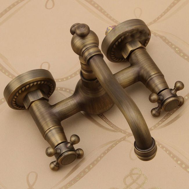 BowLift | Traditional Wall-Mounted Copper Clawfoot Bathtub Faucet Trim Low Arc Clawfoot Bathtub Faucet