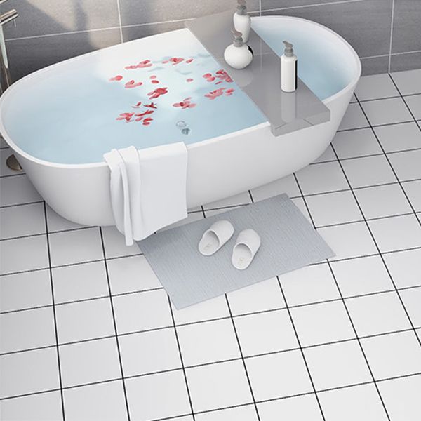 BowLift | Modern Vinyl Planks Peel and Stick Grid Print PVC Flooring for the Bathroom