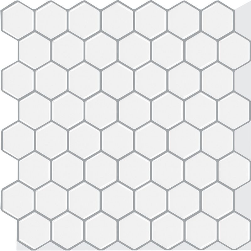 BowLift | Hexagonal Peel & Stick Tile Stain-Resistant Plastic Peel & Stick Tile for Shower